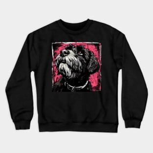 Retro Art Black Russian Terrier Dog Lover Crewneck Sweatshirt